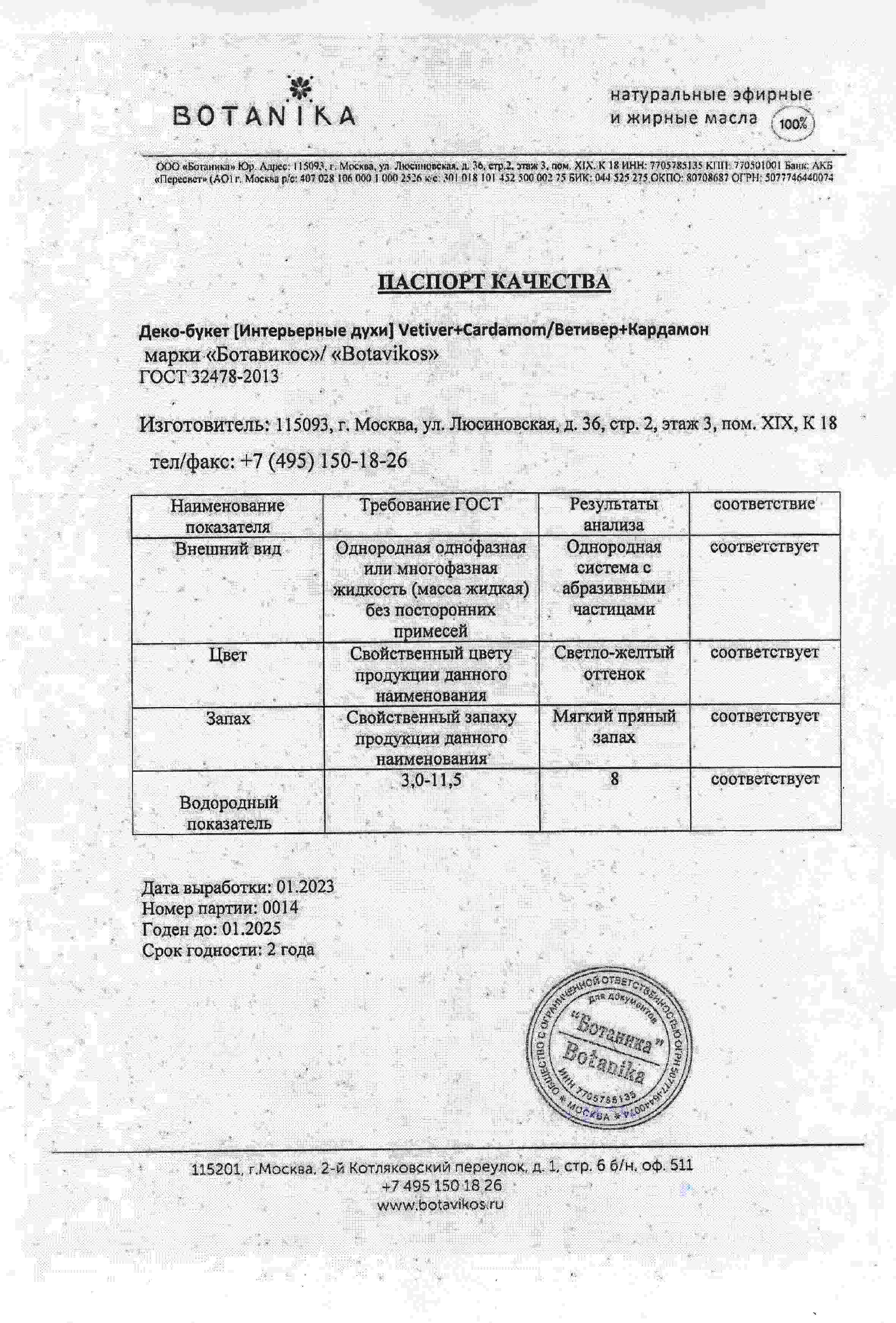 Паспорт №012023